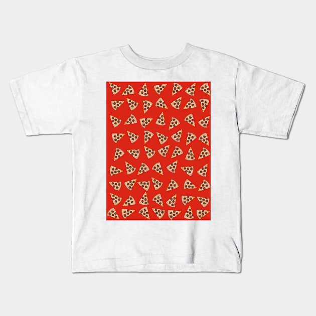 PIZZA Slice Red Kids T-Shirt by SartorisArt1